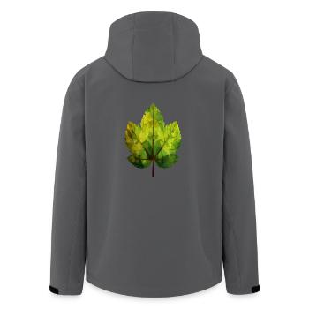 Kastanienzauber: Baum und Blatt in Harmonie - Recycelte Männer Softshell-Jacke von Stanley/Stella - Anthrazit - Hinten - AI Model Male 185 light (185cm)