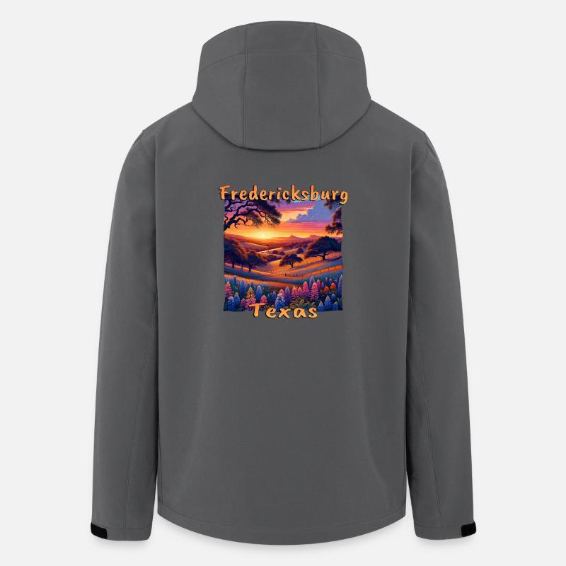 Sunset in Fredericksburg: Deutsche Community - Recycelte Männer Softshell-Jacke von Stanley/Stella - Anthrazit