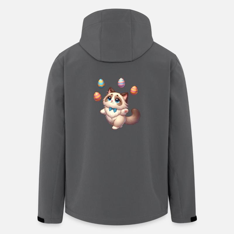 Ragdoll Cat Easter Juggler - Men’s Recycled Softshell Jacket by Stanley/Stella - anthracite