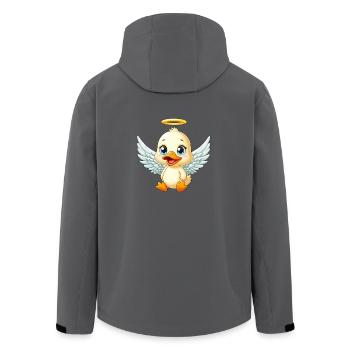 Süße Ente Engelchen mit Flügeln - Recycelte Männer Softshell-Jacke von Stanley/Stella - Anthrazit - Hinten - AI Model Male 185 light (185cm)