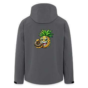 Drôle Ananas Donut Dessin Animé Fruité Sucré Desig - Veste softshell homme en polyester recyclé Stanley/Stella - charbon - Dos - AI Model Male 185 light (185cm)