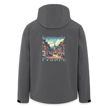 Riquewihr Altstadt Wanderung Frankreich Berge - Recycelte Männer Softshell-Jacke von Stanley/Stella - Anthrazit - Hinten - AI Model Male 185 light (185cm)