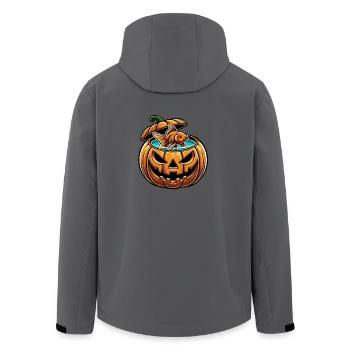 Halloween Fish Goldfish Freshwater Fish Aquarium - Men’s Recycled Softshell Jacket by Stanley/Stella - anthracite - Back - AI Model Male 185 light (185cm)