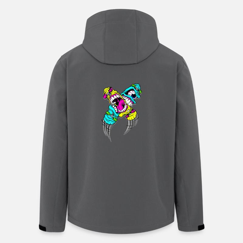 Skateboard Monsters - Recycelte Männer Softshell-Jacke von Stanley/Stella - Anthrazit