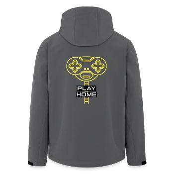 Play Home - Parodie auf Gamer Geek Console - Recycelte Männer Softshell-Jacke von Stanley/Stella - Anthrazit - Hinten - AI Model Male 185 light (185cm)