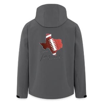 Echter Football in der Texas State Landkarte TX - Recycelte Männer Softshell-Jacke von Stanley/Stella - Anthrazit - Hinten - AI Model Male 185 light (185cm)