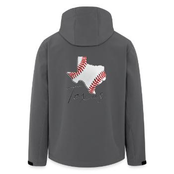 Echter Baseball in der Texas State Landkarte TX - Recycelte Männer Softshell-Jacke von Stanley/Stella - Anthrazit - Hinten - AI Model Male 185 light (185cm)