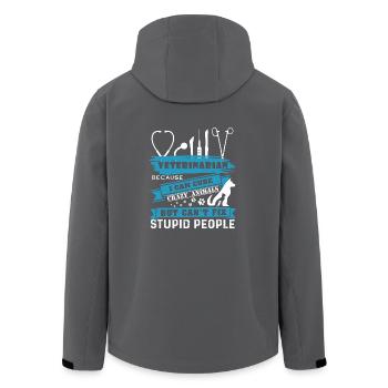 Tierarzt Shirt - Recycelte Männer Softshell-Jacke von Stanley/Stella - Anthrazit - Hinten - AI Model Male 185 light (185cm)