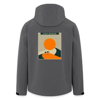 Afrika ,wüste, sonne, - Recycelte Männer Softshell-Jacke von Stanley/Stella - Anthrazit - Hinten - AI Model Male 185 light (185cm)