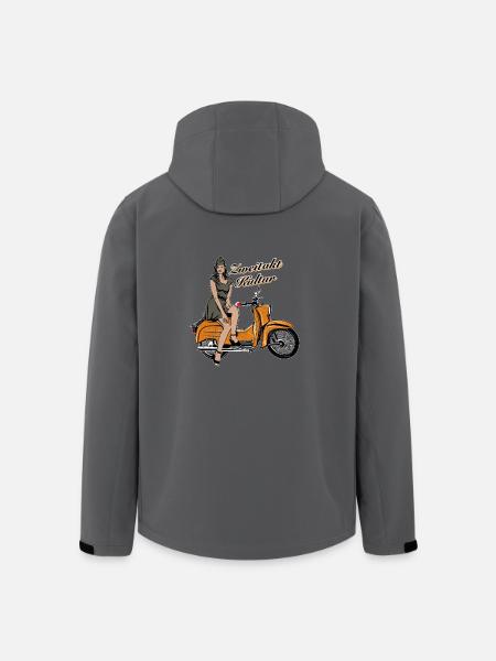 Simson Schwalbe KR51 Vintage Retro Verkehrsorange - Recycelte Männer Softshell-Jacke von Stanley/Stella - Anthrazit