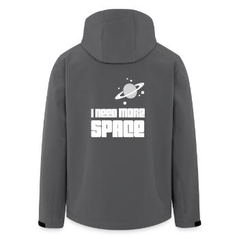 I need more Space / Geschenk Idee - Recycelte Männer Softshell-Jacke von Stanley/Stella - Anthrazit - Hinten - AI Model Male 185 light (185cm)