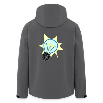 lightbulb light bulb gluehbirne gluehlampe lamp13 - Recycelte Männer Softshell-Jacke von Stanley/Stella - Anthrazit - Hinten - AI Model Male 185 light (185cm)
