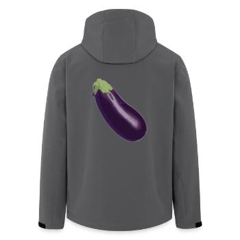 aubergine,Gemüse, - Recycelte Männer Softshell-Jacke von Stanley/Stella - Anthrazit - Hinten - AI Model Male 185 light (185cm)