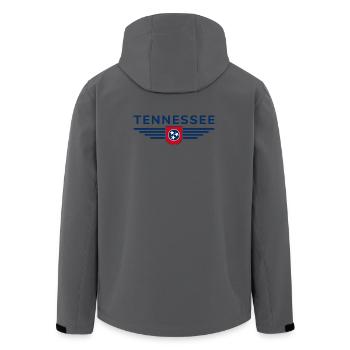 Tennessee Fan T-Shirt – Musik & Heimatliebe - Recycelte Männer Softshell-Jacke von Stanley/Stella - Anthrazit - Hinten - AI Model Male 185 light (185cm)