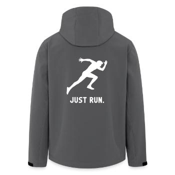 Just Run Sportler Sprint Lauf - Recycelte Männer Softshell-Jacke von Stanley/Stella - Anthrazit - Hinten - AI Model Male 185 light (185cm)