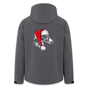 Santa BARSOI Weihnachten Hunde Wilsigns - Recycelte Männer Softshell-Jacke von Stanley/Stella - Anthrazit - Hinten - AI Model Male 185 light (185cm)