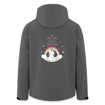 Unicorn - Recycelte Männer Softshell-Jacke von Stanley/Stella - Anthrazit - Hinten - AI Model Male 185 light (185cm)