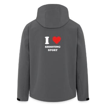 hobby gift birthday i love SHOOTING SPORT - Recycelte Männer Softshell-Jacke von Stanley/Stella - Anthrazit - Hinten - AI Model Male 185 light (185cm)