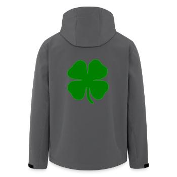 kleeblatt glueck shamrock luck four leaf clover56 - Recycelte Männer Softshell-Jacke von Stanley/Stella - Anthrazit - Hinten - AI Model Male 185 light (185cm)