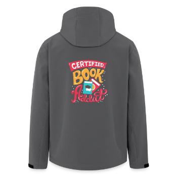 Buch-Süchtiger-T-Shirt - Recycelte Männer Softshell-Jacke von Stanley/Stella - Anthrazit - Hinten - AI Model Male 185 light (185cm)