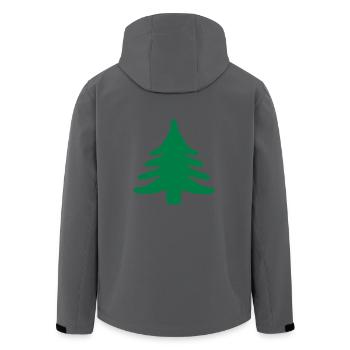 Tannenbaum - Recycelte Männer Softshell-Jacke von Stanley/Stella - Anthrazit - Hinten - AI Model Male 185 light (185cm)