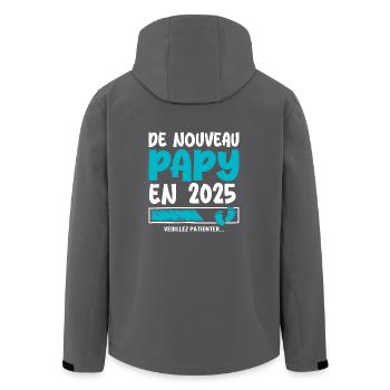 2025 wieder Opa - Recycelte Männer Softshell-Jacke von Stanley/Stella - Anthrazit - Hinten - AI Model Male 185 light (185cm)