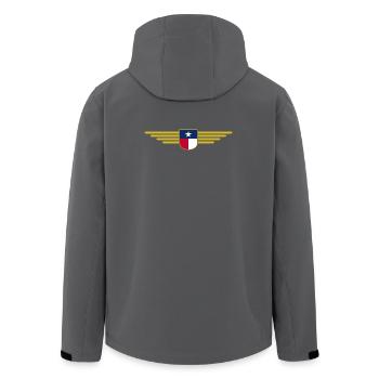 Texas Fan T-Shirt – Lone Star Style - Recycelte Männer Softshell-Jacke von Stanley/Stella - Anthrazit - Hinten - AI Model Male 185 light (185cm)