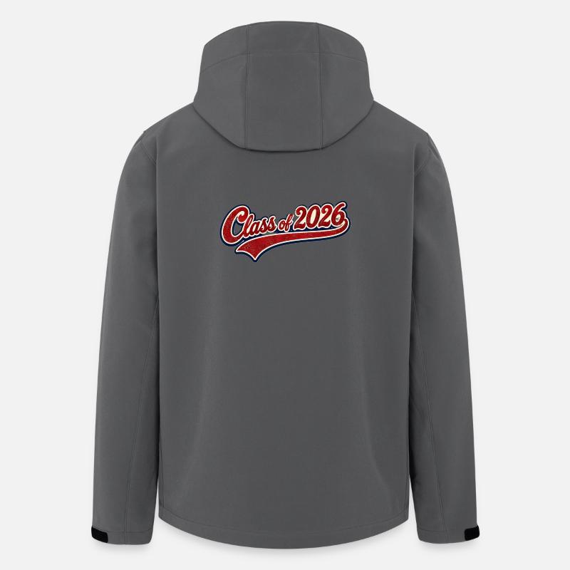 Class 2026 Retro Script - Men’s Recycled Softshell Jacket by Stanley/Stella - anthracite
