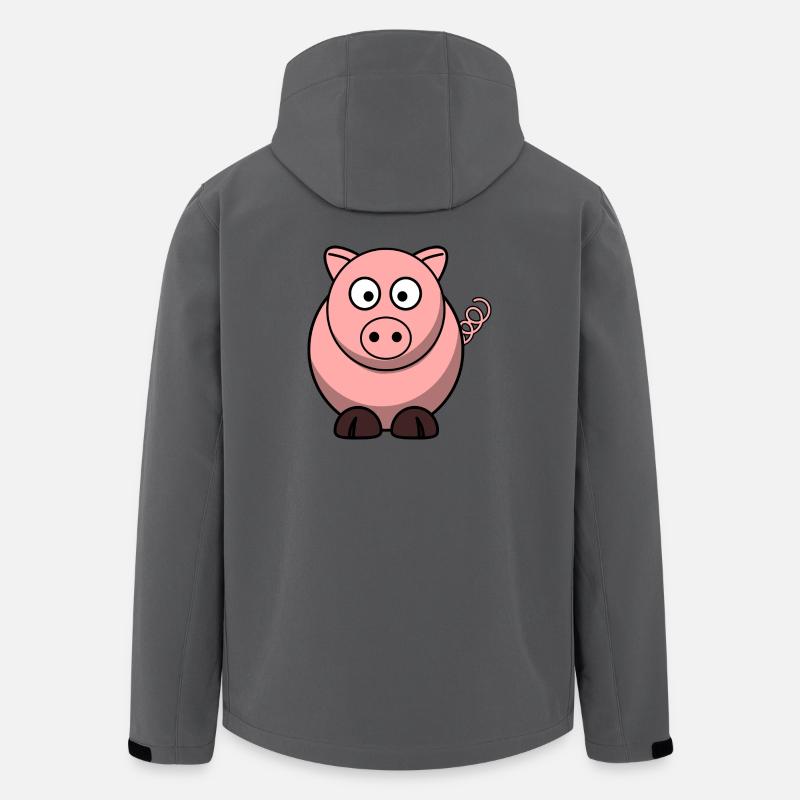 Schweinchen - Recycelte Männer Softshell-Jacke von Stanley/Stella - Anthrazit
