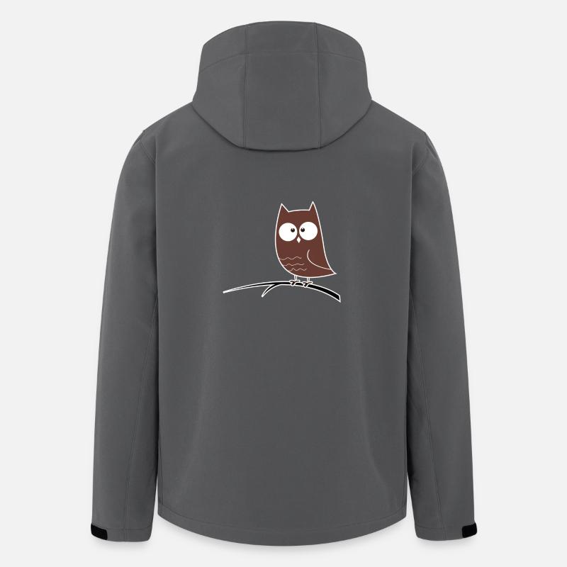 Squinting Owl Gift Idea - Men’s Recycled Softshell Jacket by Stanley/Stella - anthracite