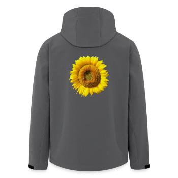flowers lilies tulips orchids sunflower dahlia ger - Recycelte Männer Softshell-Jacke von Stanley/Stella - Anthrazit - Hinten - AI Model Male 185 light (185cm)