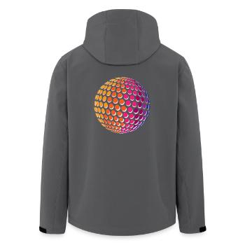 Dotted Rainbow Sphere - Recycelte Männer Softshell-Jacke von Stanley/Stella - Anthrazit - Hinten - AI Model Male 185 light (185cm)