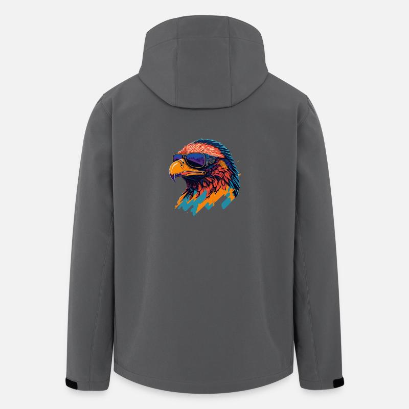 Majestic Soar: Retro Eagle T-Shirt - Recycelte Männer Softshell-Jacke von Stanley/Stella - Anthrazit