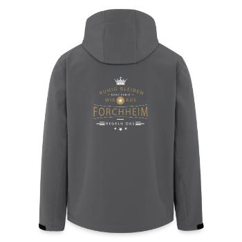 Forchheim Stadt - Recycelte Männer Softshell-Jacke von Stanley/Stella - Anthrazit - Hinten - AI Model Male 185 light (185cm)