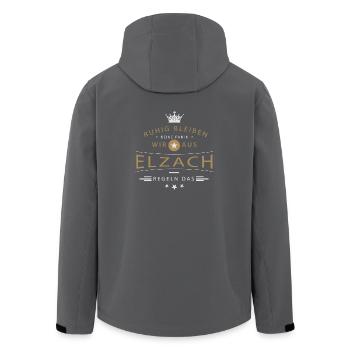 Elzach Stadt - Recycelte Männer Softshell-Jacke von Stanley/Stella - Anthrazit - Hinten - AI Model Male 185 light (185cm)