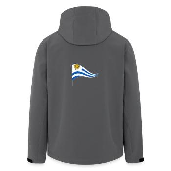 Fahne. Flagge.Landesflagge. Uruguay. Südamerika - Recycelte Männer Softshell-Jacke von Stanley/Stella - Anthrazit - Hinten - AI Model Male 185 light (185cm)