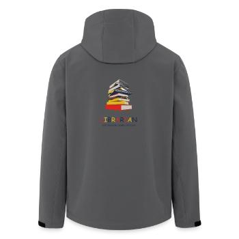 Bücherei Bibliothek Bibliothekar Bibliothekarin - Recycelte Männer Softshell-Jacke von Stanley/Stella - Anthrazit - Hinten - AI Model Male 185 light (185cm)