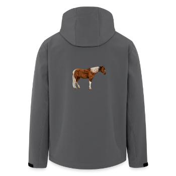 Pferde Pferd - Recycelte Männer Softshell-Jacke von Stanley/Stella - Anthrazit - Hinten - AI Model Male 185 light (185cm)