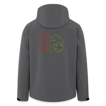 Pfleger - Recycelte Männer Softshell-Jacke von Stanley/Stella - Anthrazit - Hinten - AI Model Male 185 light (185cm)