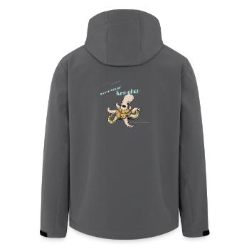 Kommissar Ärmchen - Recycelte Männer Softshell-Jacke von Stanley/Stella - Anthrazit - Hinten - AI Model Male 185 light (185cm)