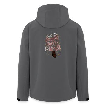 Weihnachten Kinder Schoko Weihnachtsmann Geschenk - Recycelte Männer Softshell-Jacke von Stanley/Stella - Anthrazit - Hinten - AI Model Male 185 light (185cm)