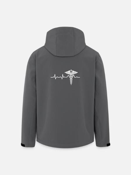 Apotheker herzschlag heartbeat esqulab geschenk - Recycelte Männer Softshell-Jacke von Stanley/Stella - Anthrazit