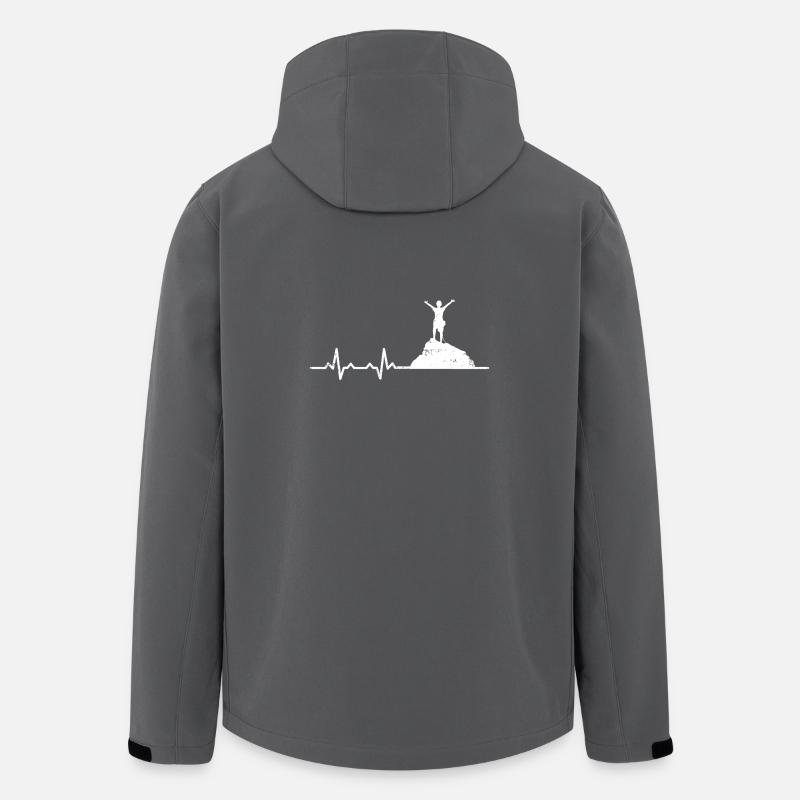 Bouldern Herzschlag Bouldering geschenk heartbeat - Recycelte Männer Softshell-Jacke von Stanley/Stella - Anthrazit