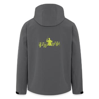 Dirigent Herzschlag Noten Geschenk musiker - Recycelte Männer Softshell-Jacke von Stanley/Stella - Anthrazit - Hinten - AI Model Male 185 light (185cm)