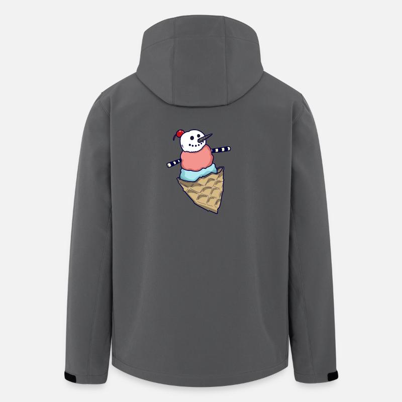 Schneemann Eiskugel - Recycelte Männer Softshell-Jacke von Stanley/Stella - Anthrazit