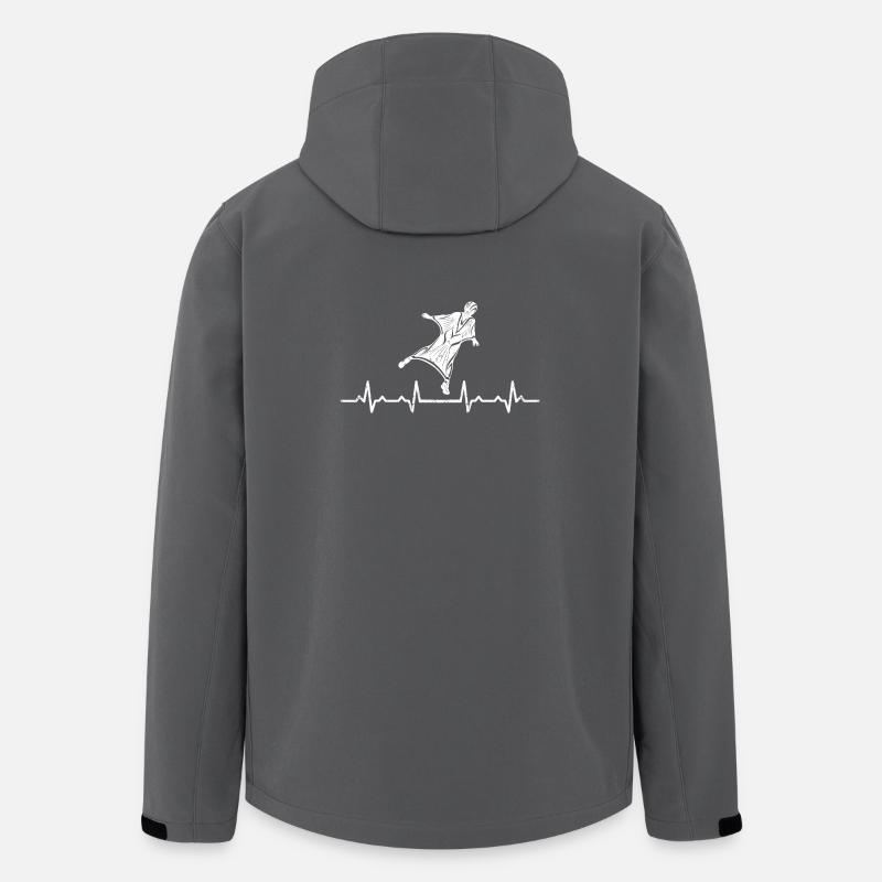 Wingsuit Herzschlag Geschenk fallschirm springen - Recycelte Männer Softshell-Jacke von Stanley/Stella - Anthrazit
