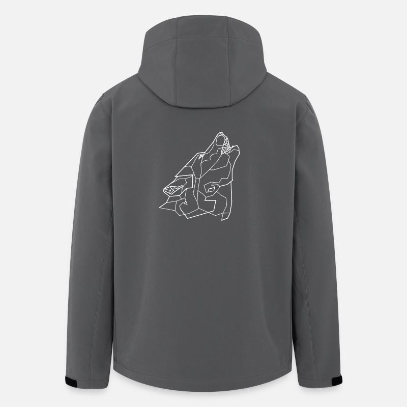 Howling Wolf - white - Men’s Recycled Softshell Jacket by Stanley/Stella - anthracite