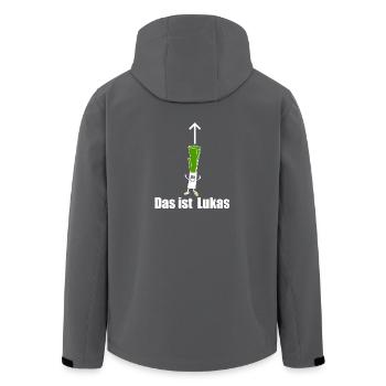 Lauch Lukas T-Shirt - Recycelte Männer Softshell-Jacke von Stanley/Stella - Anthrazit - Hinten - AI Model Male 185 light (185cm)