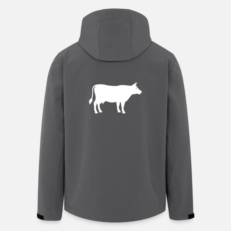 vaches - Veste softshell homme en polyester recyclé Stanley/Stella - charbon
