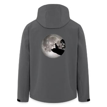 Vollmond Katze Werwolf heulen Katze pet - Recycelte Männer Softshell-Jacke von Stanley/Stella - Anthrazit - Hinten - AI Model Male 185 light (185cm)